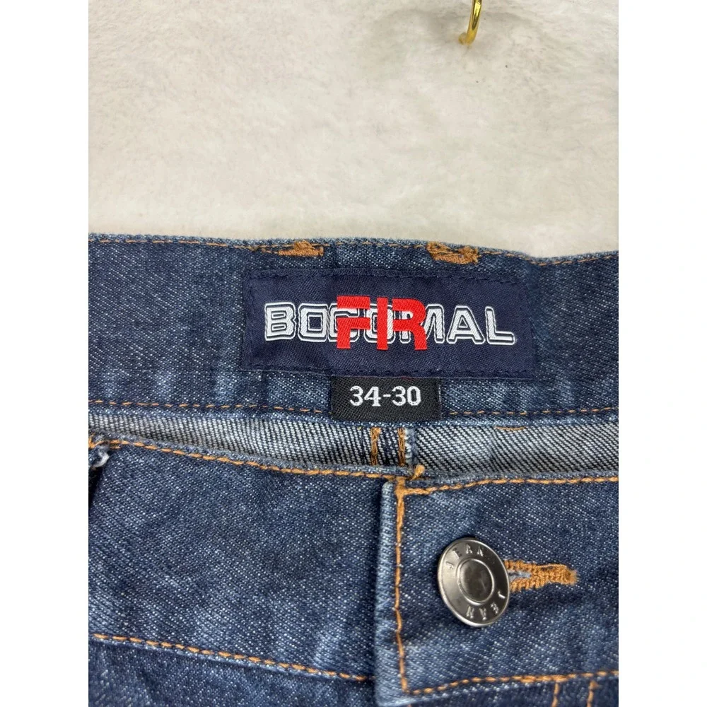 Bocomal FR Flame Resistant Cargo Mens 34x30 Jeans Dark Wash CAT 2 Workwear Fade